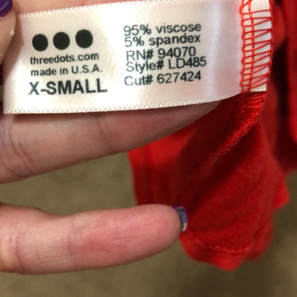 COPY - Three Dots V-neck Shirt - Picture 5 of 5